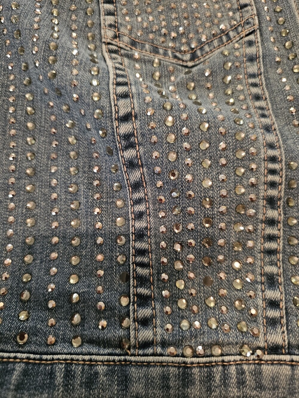 Chico's Platinum Blue Studded Denim Jacket - Picture 13 of 14